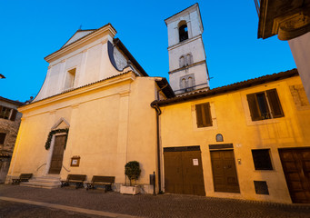 Castel di Tora (Italy) - An awesome mountain and medieval little town on the rock in Turano lake,...