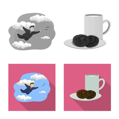 Isolated object of dreams and night logo. Collection of dreams and bedroom stock symbol for web.