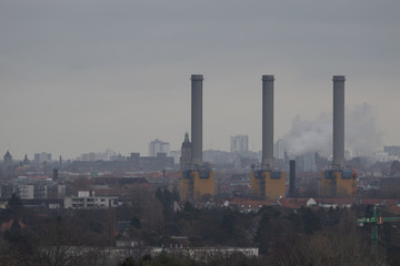 Fototapeta na wymiar Kraftwerk, Smog