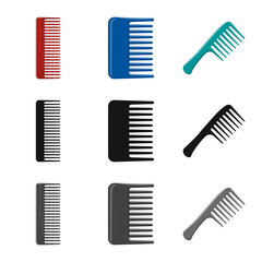 Isolated object of brush and hair symbol. Set of brush and hairbrush vector icon for stock.