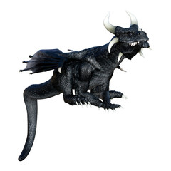 Fototapeta premium 3D Rendering Fairy Tale Dragon on White