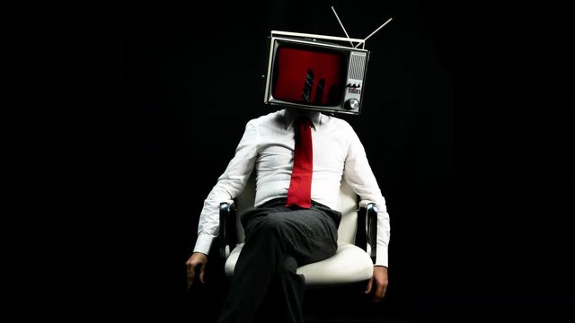 tv head man end gun die death
