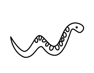 ヘビ(線画)模様