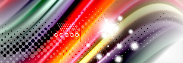 Smooth liquid blur wave background, color flow concept, illustration
