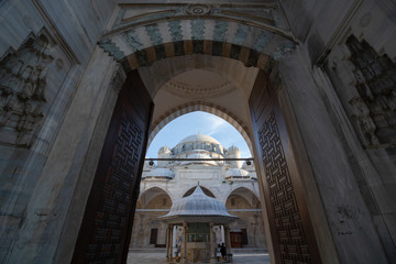 Sehzadebasi Mosque and its main door