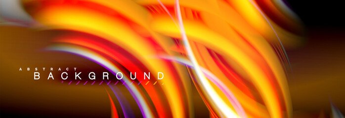 Blurred fluid colors background, abstract waves lines, mixing colours with light effects on light backdrop. Vector artistic illustration for presentation, app wallpaper, banner or posters