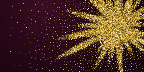 Gold glitter luxury sparkling confetti. Scattered 