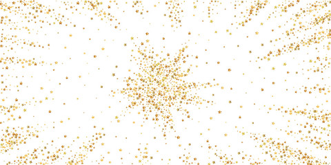 Gold stars luxury sparkling confetti. Scattered sm