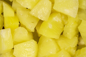Background of the canned pineapple pieces
