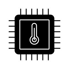 Processor temperature glyph icon