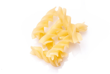 Raw food Italian Macaroni. Pasta isolated on white background.