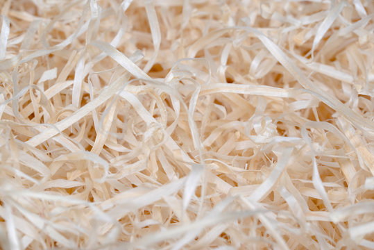 Straw packing material background.Shallow depth of field. Selective focus.