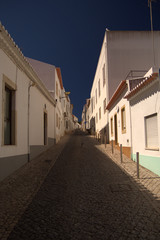 narrow street in old town, portugal