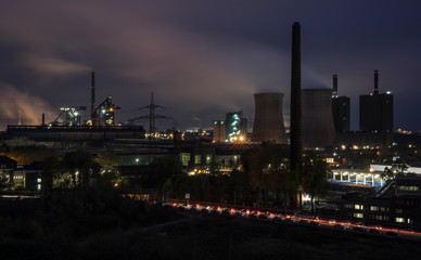 Fototapeta premium industrial landscape at night