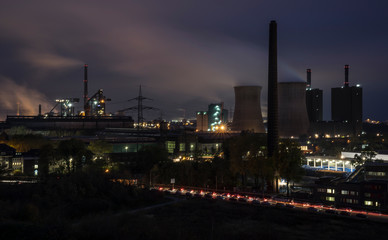 industrial landscape at night