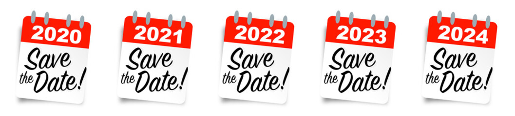 Save the date 2020, 2021, 2022, 2023 and 2024
