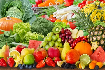 Keuken spatwand met foto Fruits and vegetables © PhotoSG