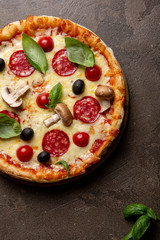 Pizza with pepperoni