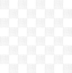 Checkered seamless pattern with textured squares in light grey