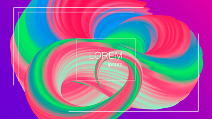 Abstract background. Bright colorful dynamic shapes. Wave with 3D effect. Eps10 vector illustration for Flyer, Banner, Blank, Business Presentation.