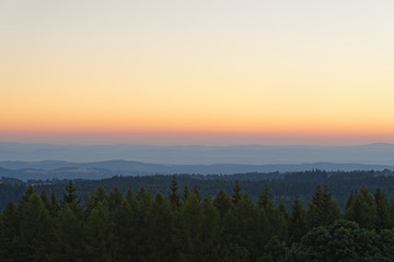 Sonnenuntergang im Erzgebirge