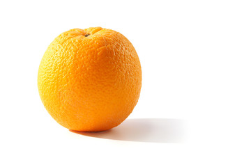juicy orange on pure white background