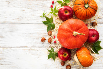 Colorful autumn pumpkins