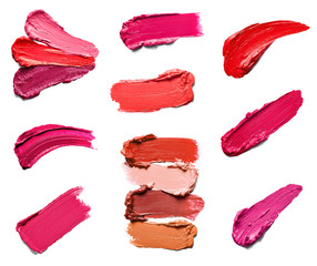 lipstick paint color makeup beauty sample - obrazy, fototapety, plakaty