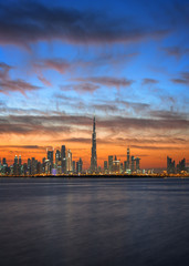 sunset over Dubai