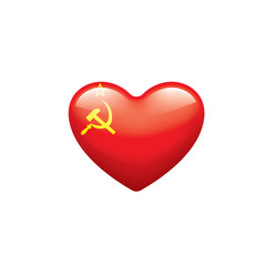 The red flag of the USSR. Vector illustration on white background