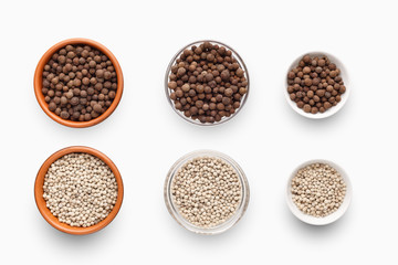 Set of spices, top view