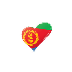 Fototapeta premium Eritrea flag, vector illustration on a white background