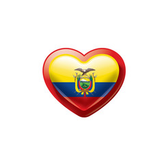 Ecuador flag, vector illustration on a white background