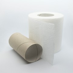 Shot to some a toilet paper roll.