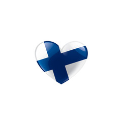 Obraz premium Finland flag, vector illustration on a white background