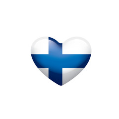 Finland flag, vector illustration on a white background