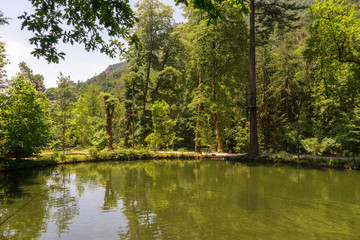 Portugal region Geres, mountains full of caves and thermal water.