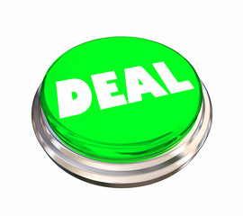 Deal Good Buy Save Bargain Round Button Word 3d Illustration