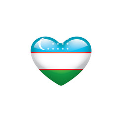 Uzbekistan flag, vector illustration on a white background