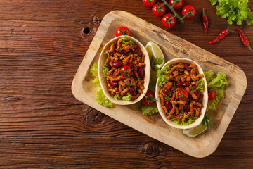 Buritos in stuff stands.