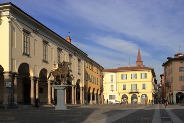 piazza del duomo a pavia in italia in europa, duomo square in pavia city in italy in europe
