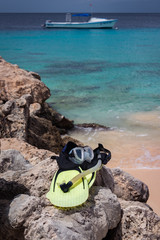 Mask and snorkel, Bonaire, Netherlands Antilles