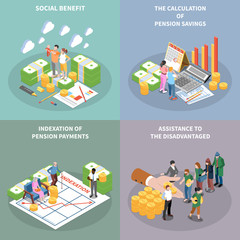 Fototapeta premium Pension Savings Design Concept