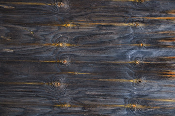 Texture of old wooden planks. Gray yellow color. Close-up.