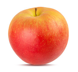 Fresh red apple isolated on white background with clipping path