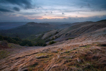 Russian Ridge and Borel Hill at Sunset on Cold Winter's Day