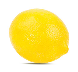 Fresh lemon isolated on white background with clipping path