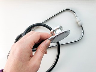 Stethoscope, tool for medicine, concept for health check