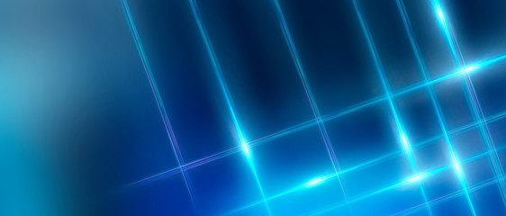 Abstract blue background with rays, laser.
