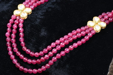 Imitation jewelry - Modern fancy neck set closeup macro image for woman fashion  